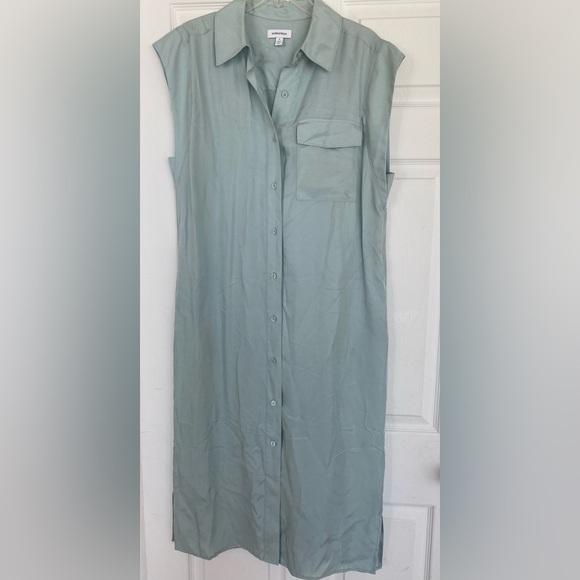 NORDSTROM Sleeveless Button-Up Shirt Dress - Picture 1 of 7